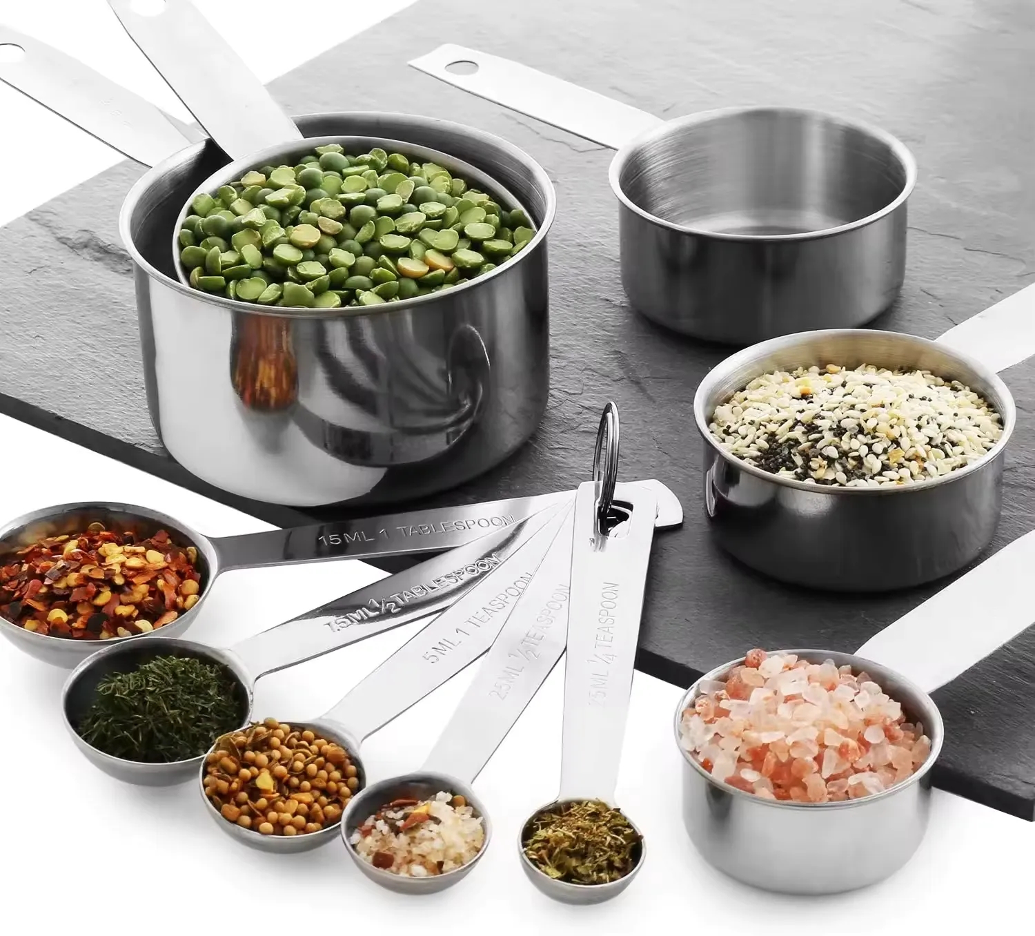 Stainless Steel Measuring Cups And Spoons 7