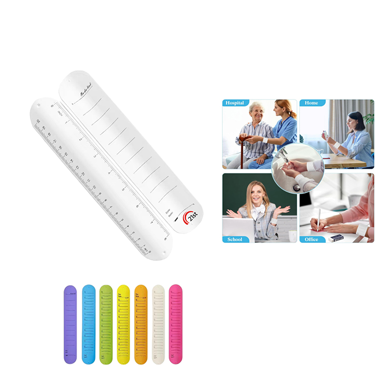 Reusable Silicone Memo Pad Slap Wristbands with Ruler 7