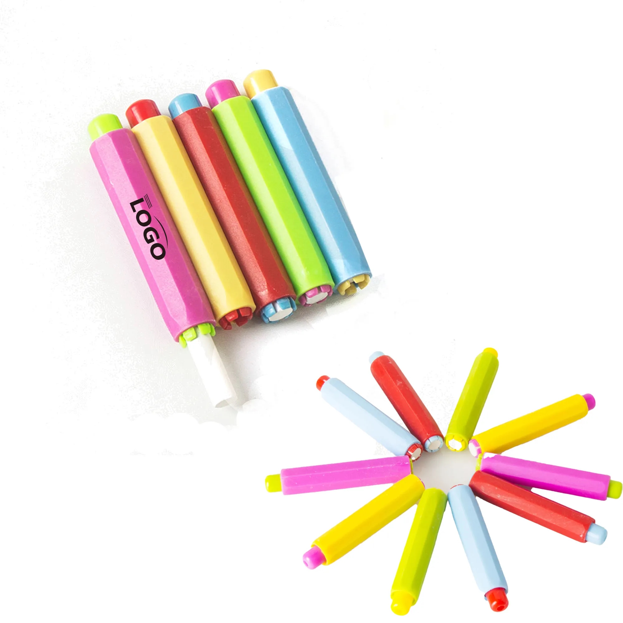Colorful Plastic Chalk Holder 10pcs 13