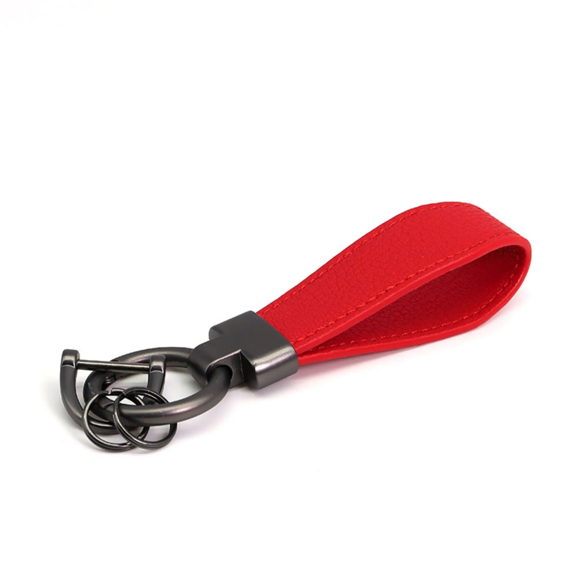 Leather Keychain With Clip Ring 5