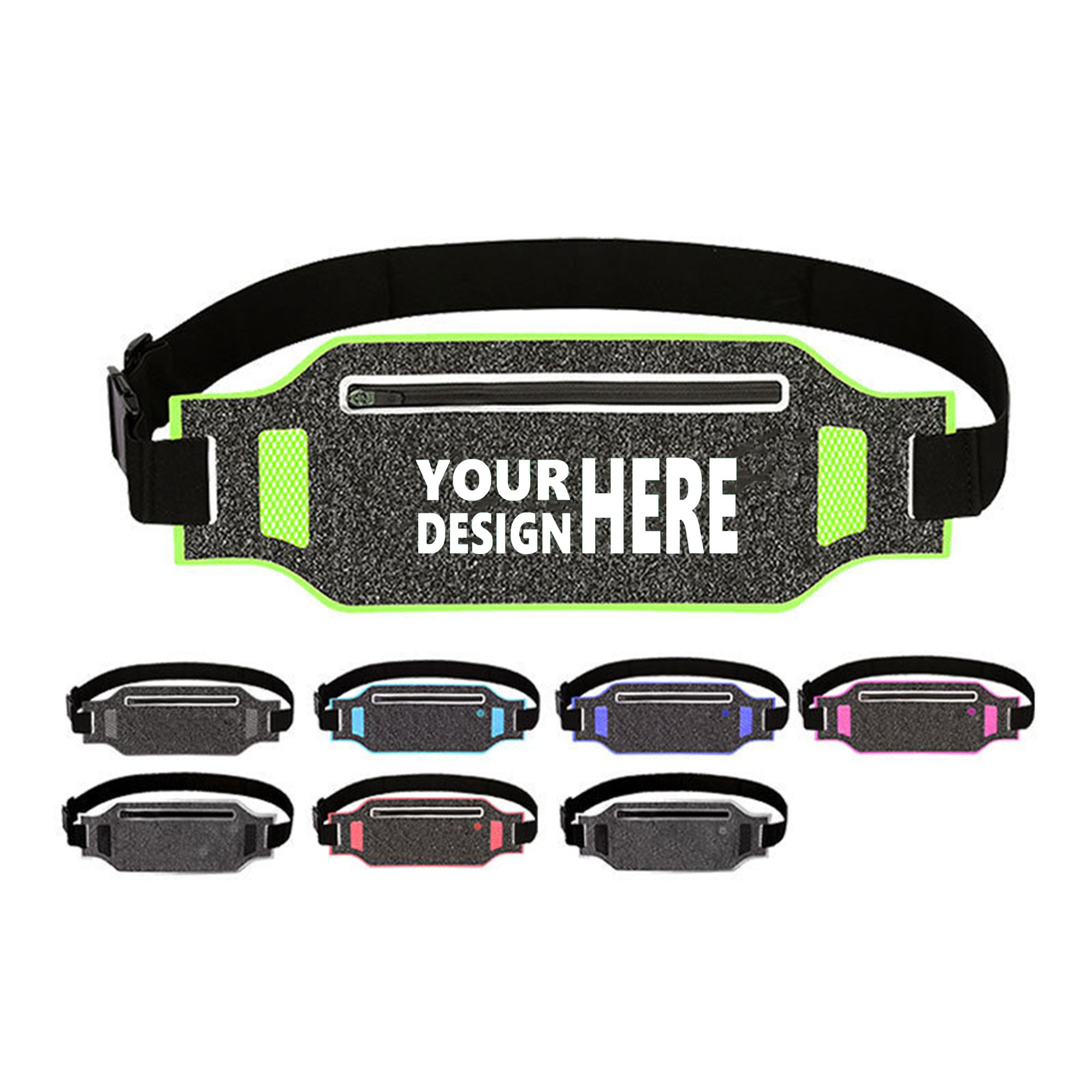 Thin Sports Waist Bag – Slim Fanny Pack with Logo 2