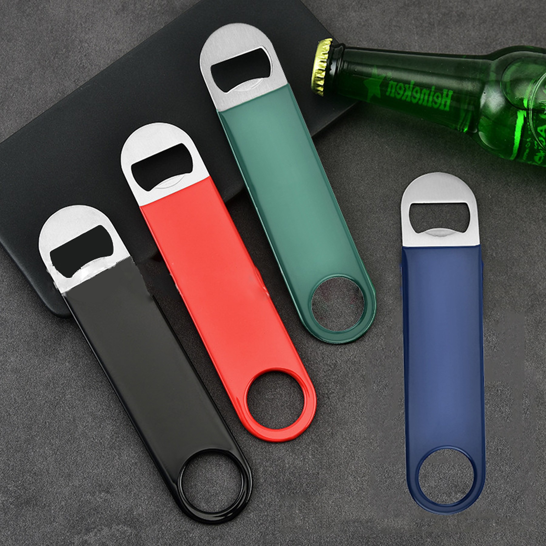 Vinyl Wrapped Paddle Style Flat Bottle Opener 2