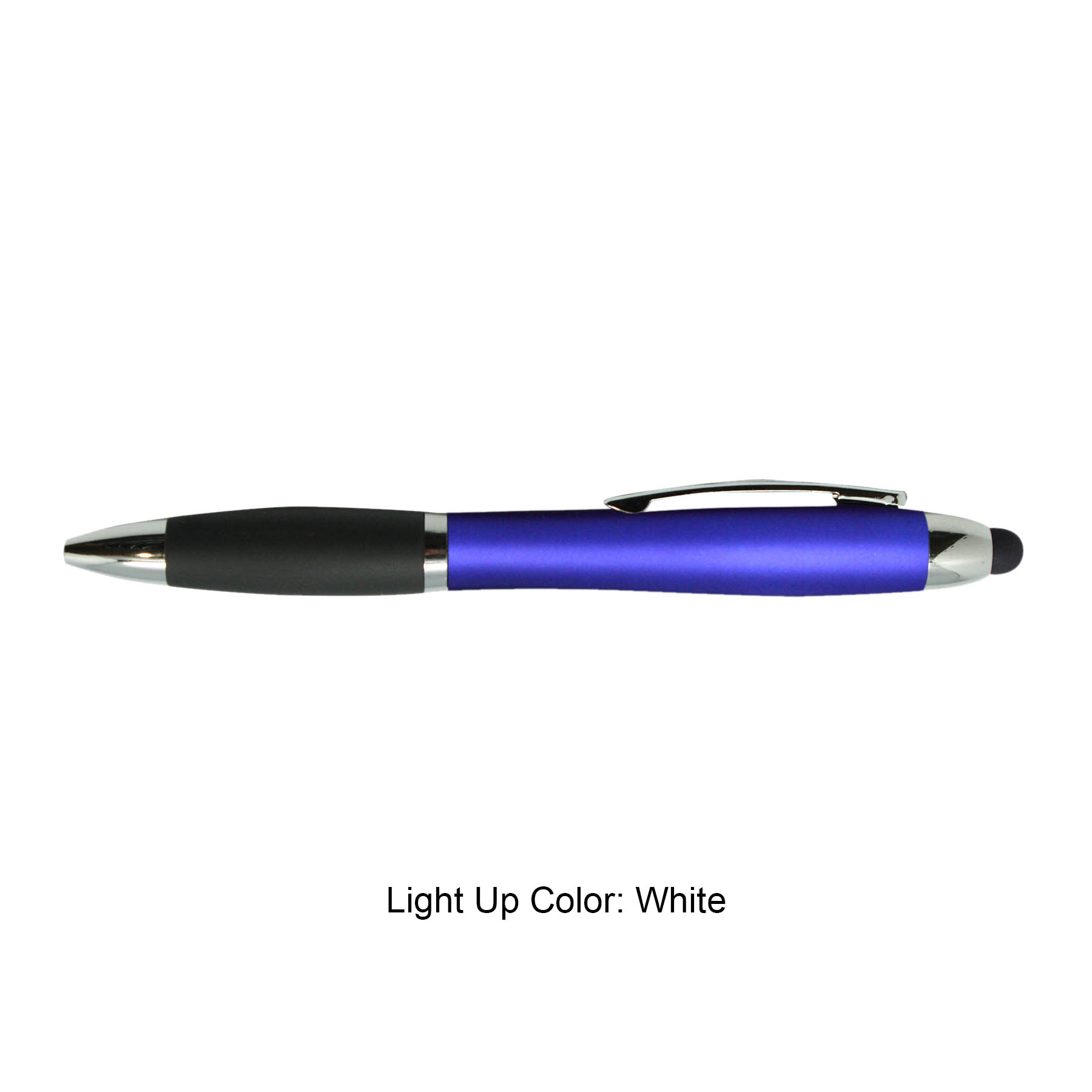 Curvy Plastic twist Stylus Pen w/Light UP Engraving 4