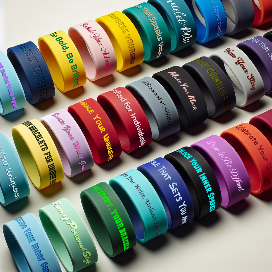Solid Colored Silicone Wristband - 3/4" band 5