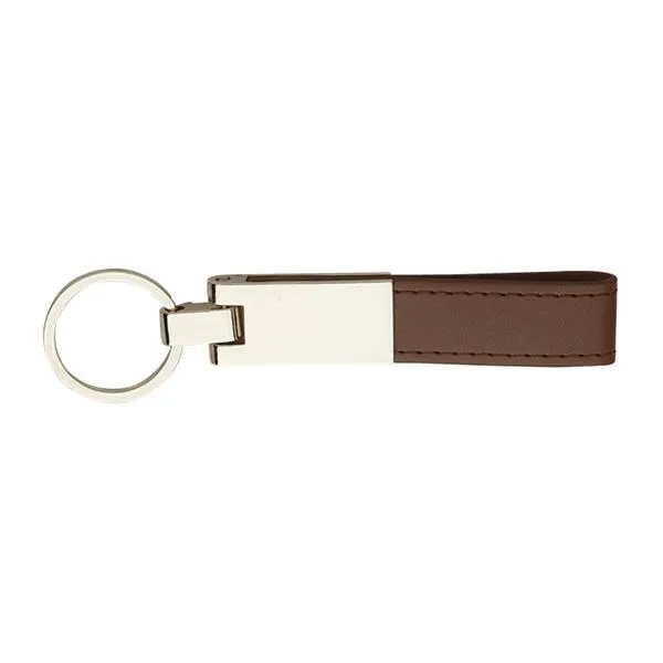 Leather And Silver Keyring 2