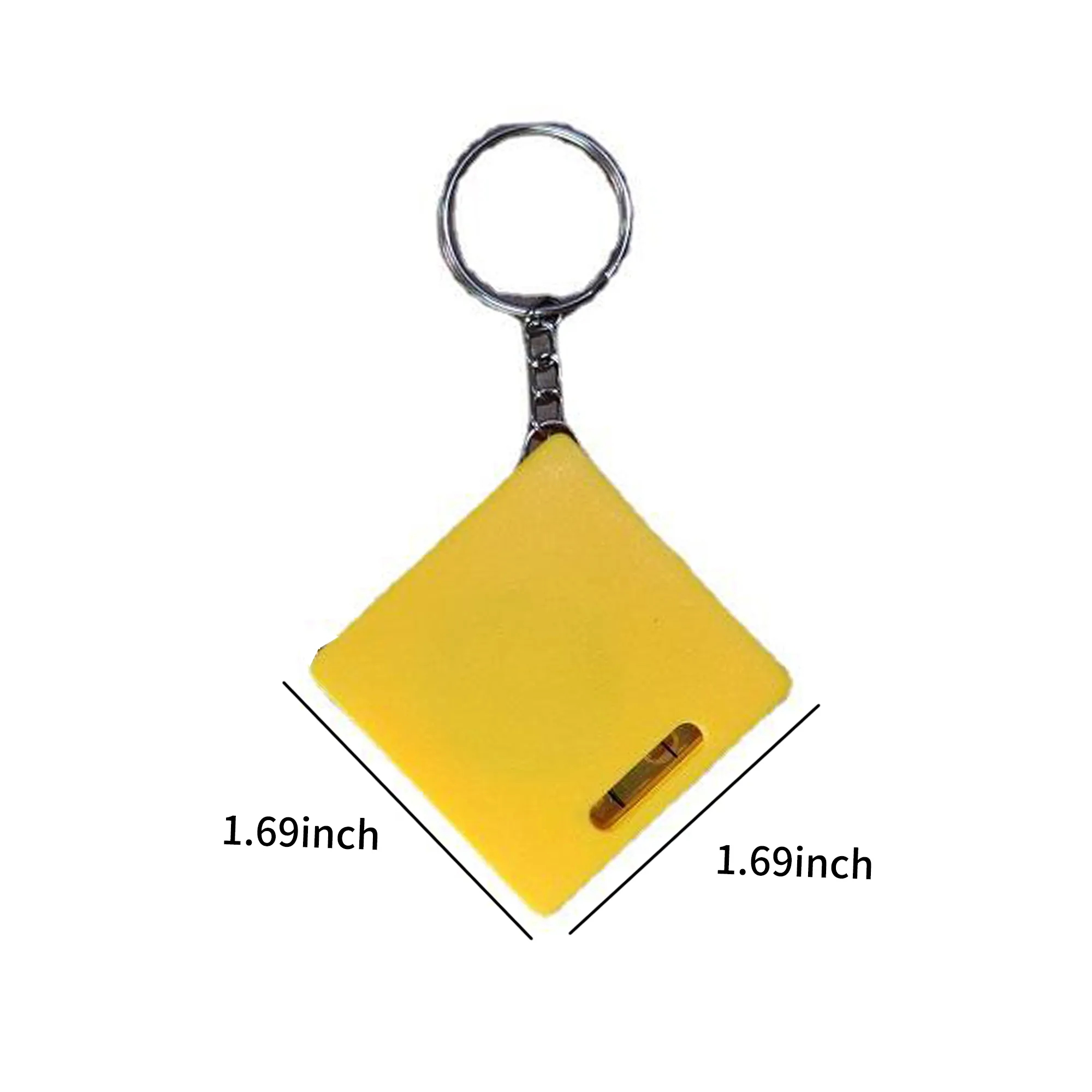 Tape Measure Keychain 1.69 Inch ABS with Bubble Level 3