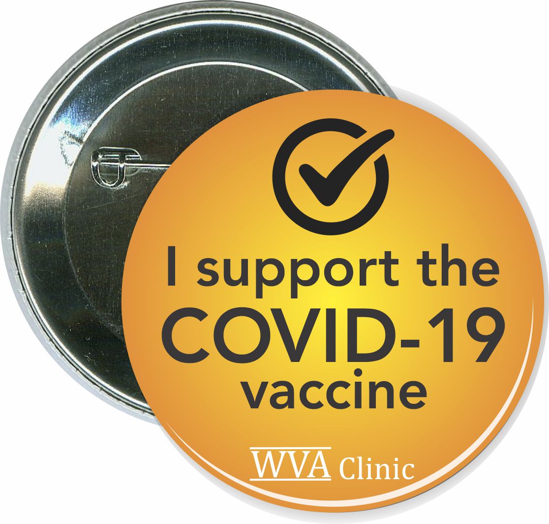 I support the COVID-19 vaccine, Coronavirus Button