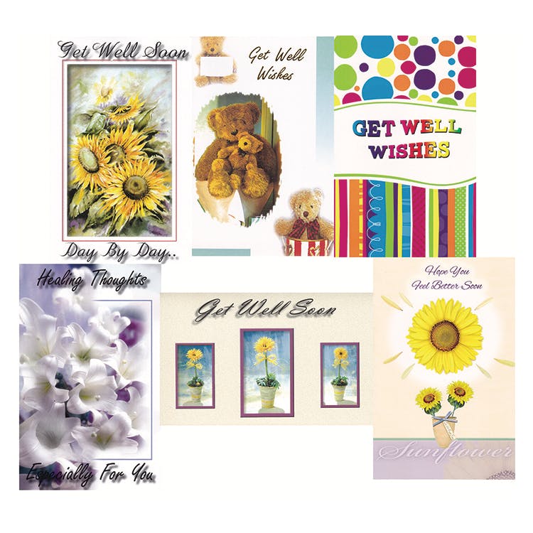 Get Well Cards - Assorted 5"x7.75" 2
