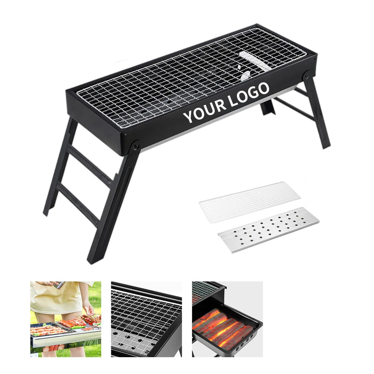Easy Carry Charcoal Grill for Backyard Barbecue 2
