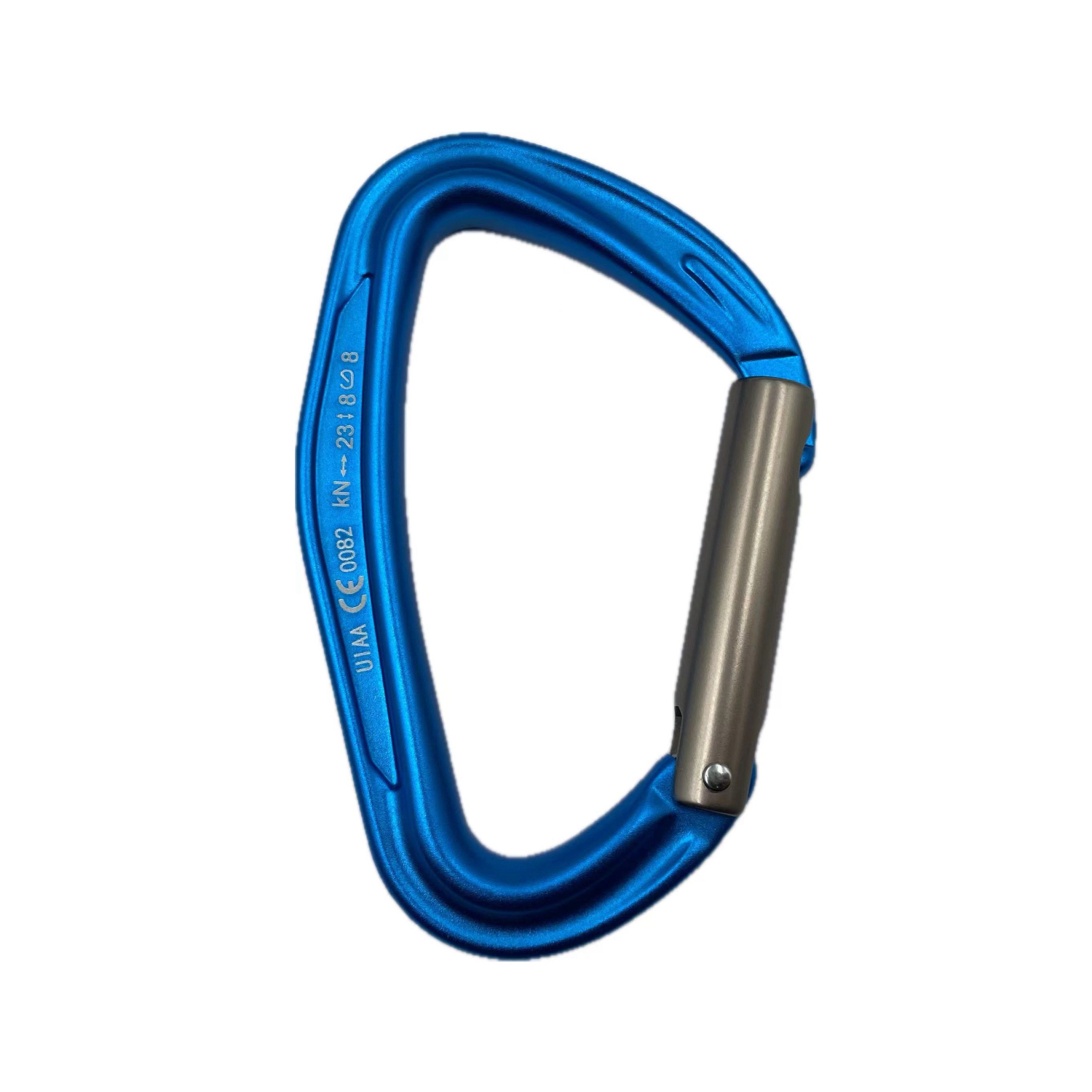 D Shape Straight Gate Aluminum Carabiner 6
