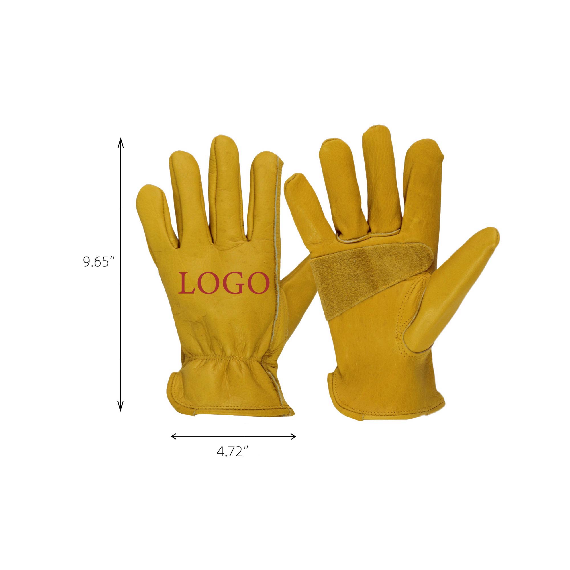 MOQ 10pcs Cowhide Leather Work Gloves 2