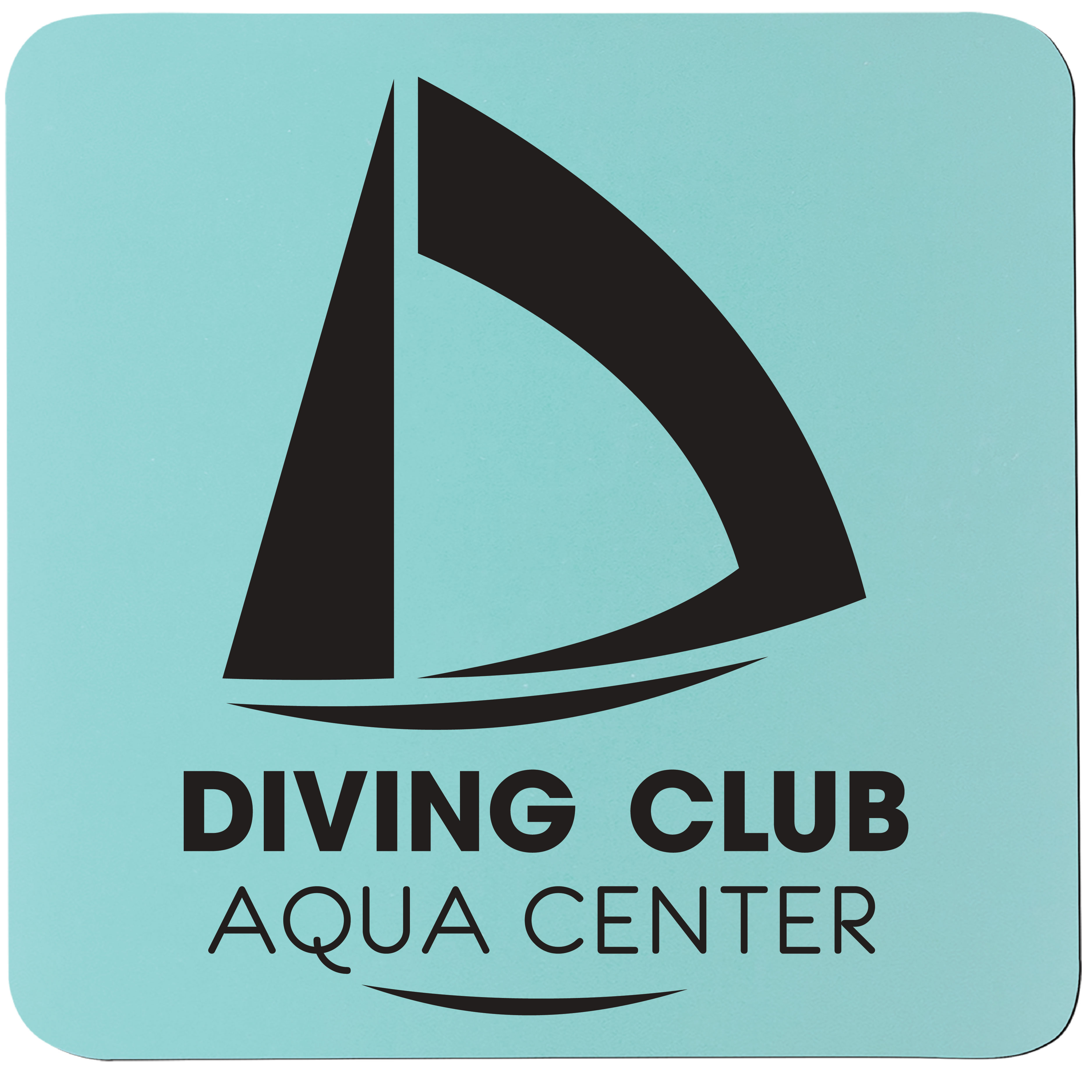 3" Teal Square Silicone Coaster