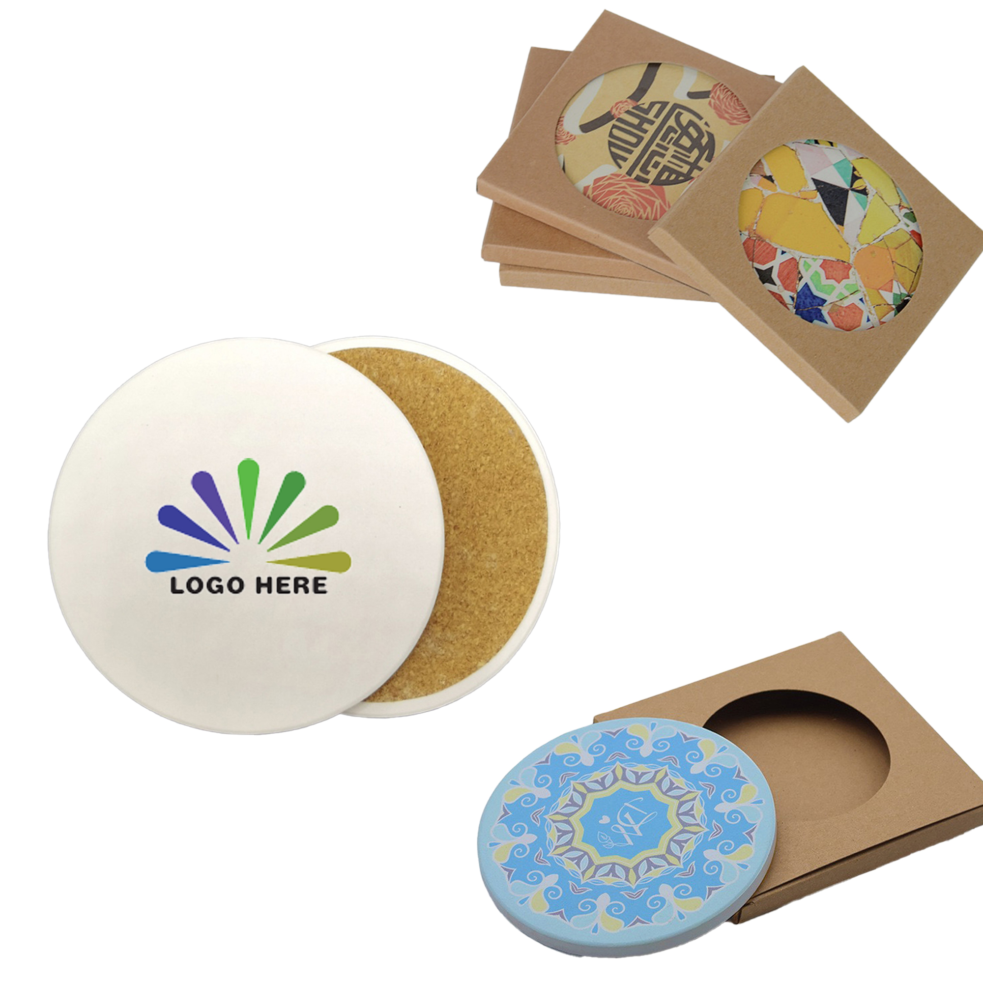 Custom Full-Color Ceramic Coasters 2