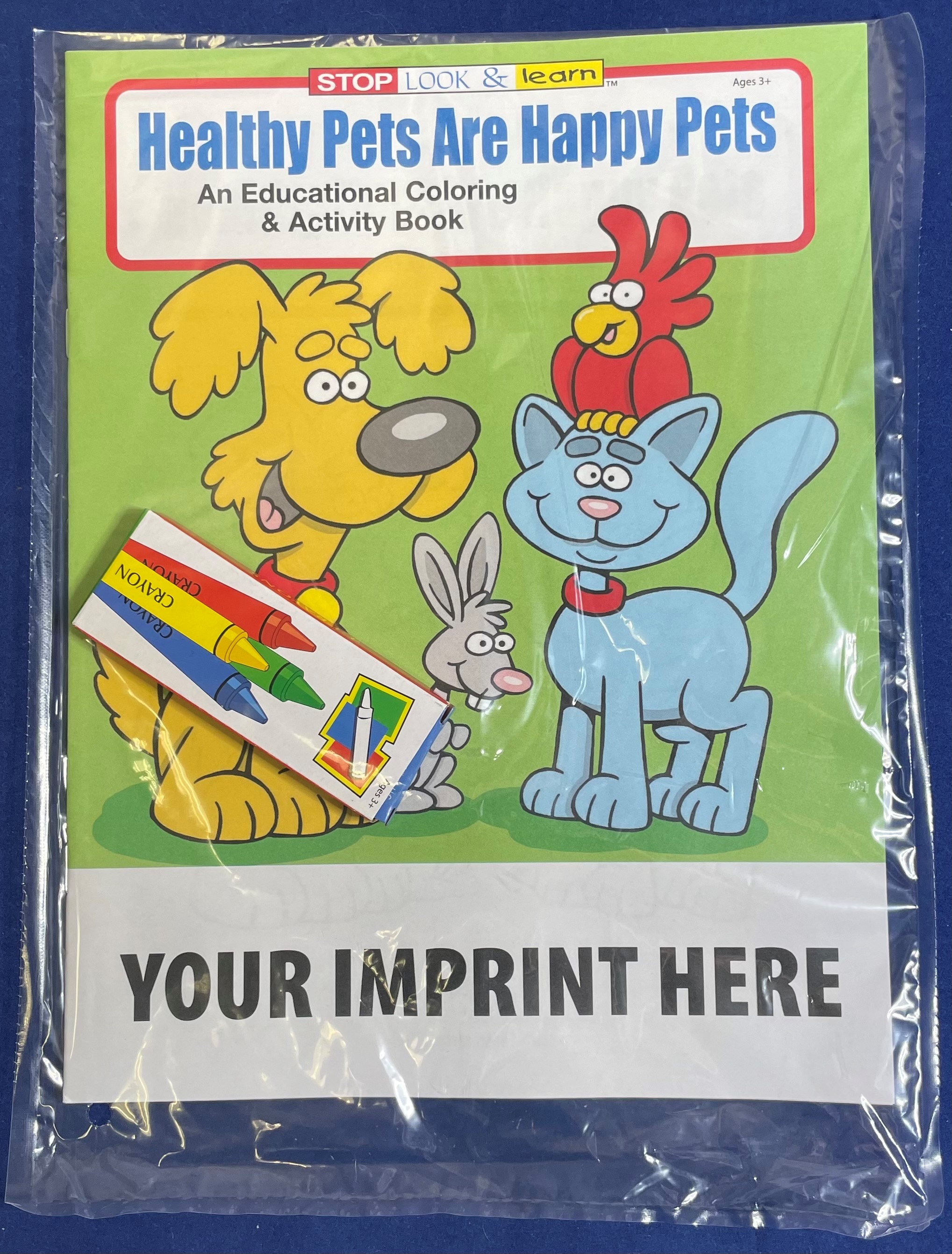 COLORING SET - Healthy Pets are Happy Pets Coloring Book Fun Pack 4