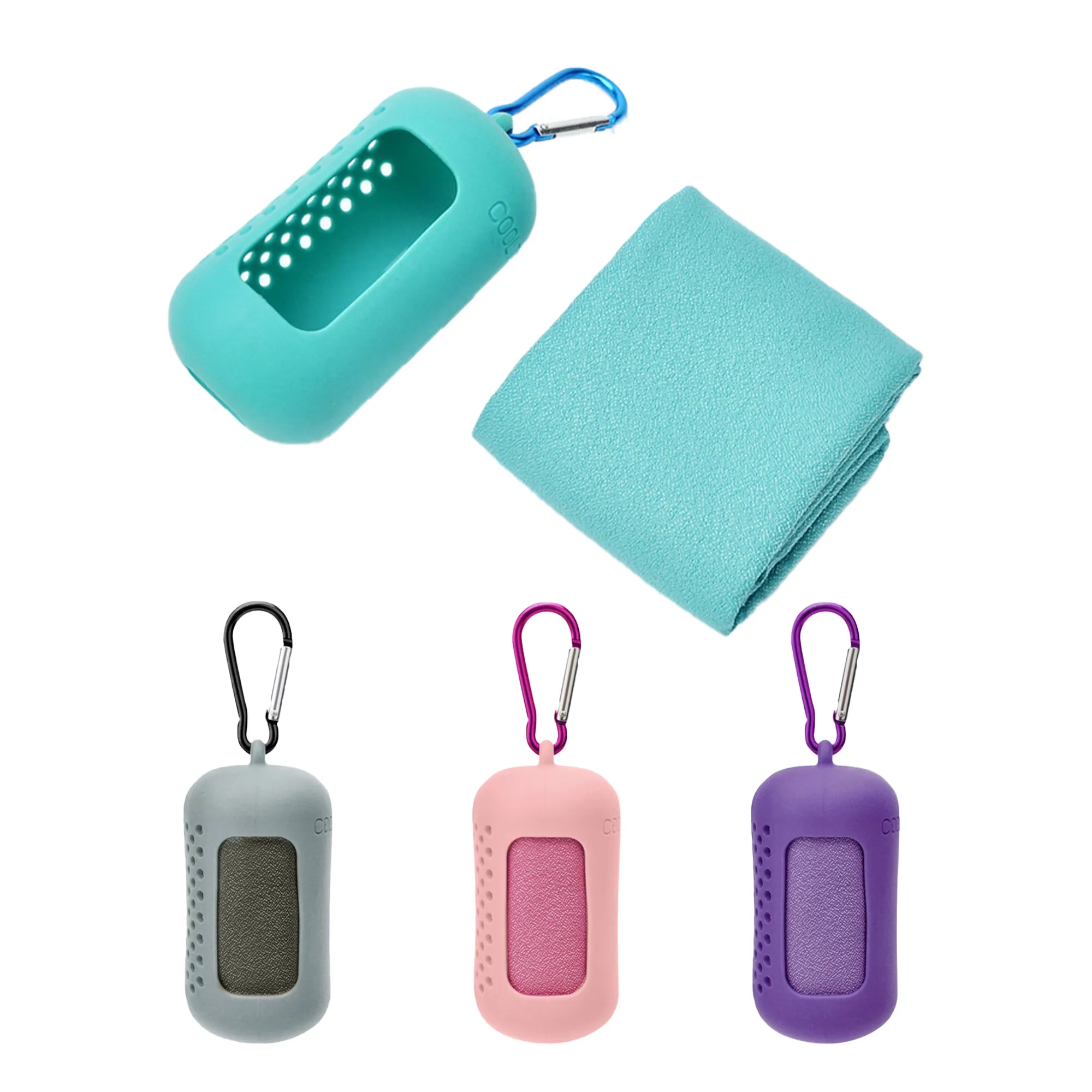 Cooling Towel with Silicone Case, custom sports ball with logo imprint 2