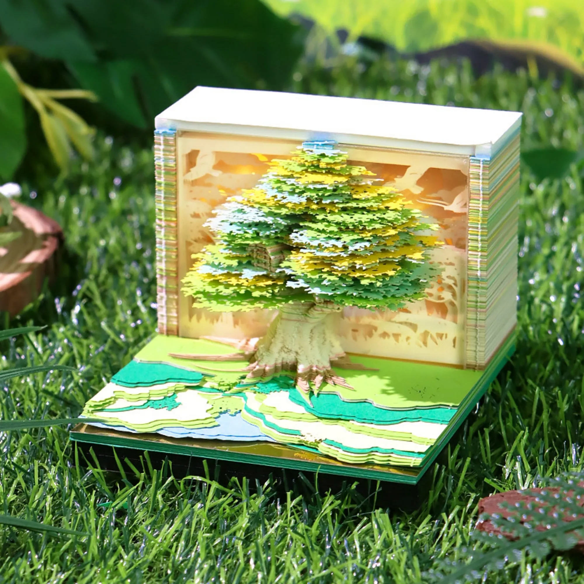 Creative 3D Paper Carving Notepad Novel Ornament 5