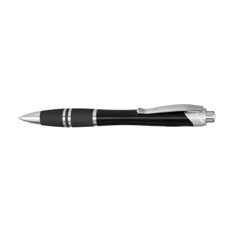 Silver Accent Grip Plastic Pen 2