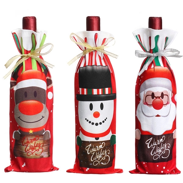 Non-woven Christmas Wine Bottle Cover Bag 5