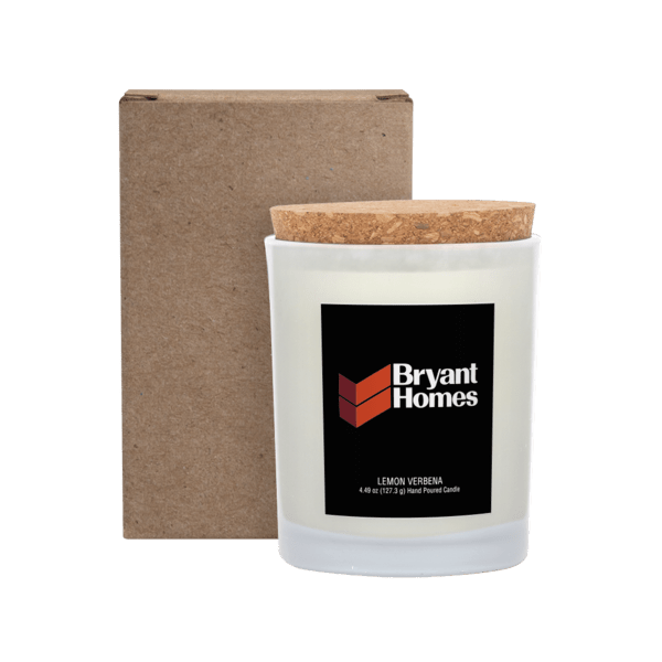 Niva Frosted 6oz Candle With Cork Lid 25