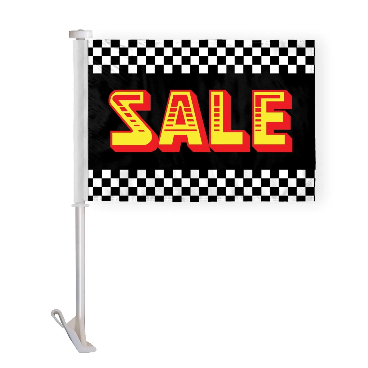10.5" x 15" Advertising Car Flag - wPoly 1 Ply 4