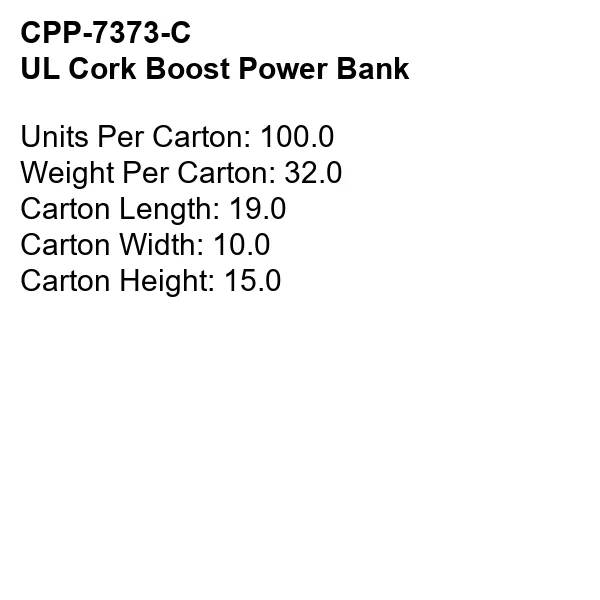 UL Cork Boost Power Bank 8