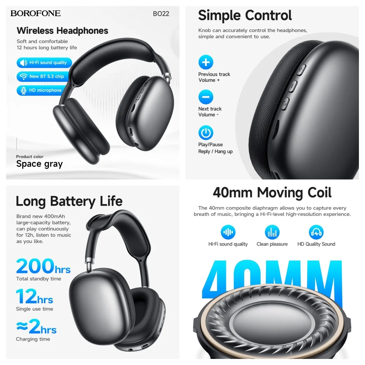 Headphones Wireless Bluetooth 3