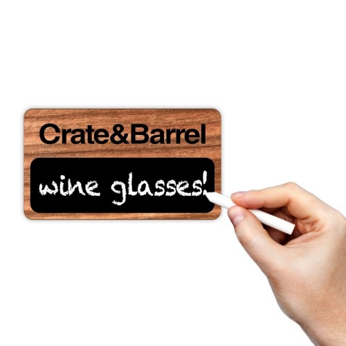 Customized Wood Blackboard Badges (1-5 Sq. Inches)