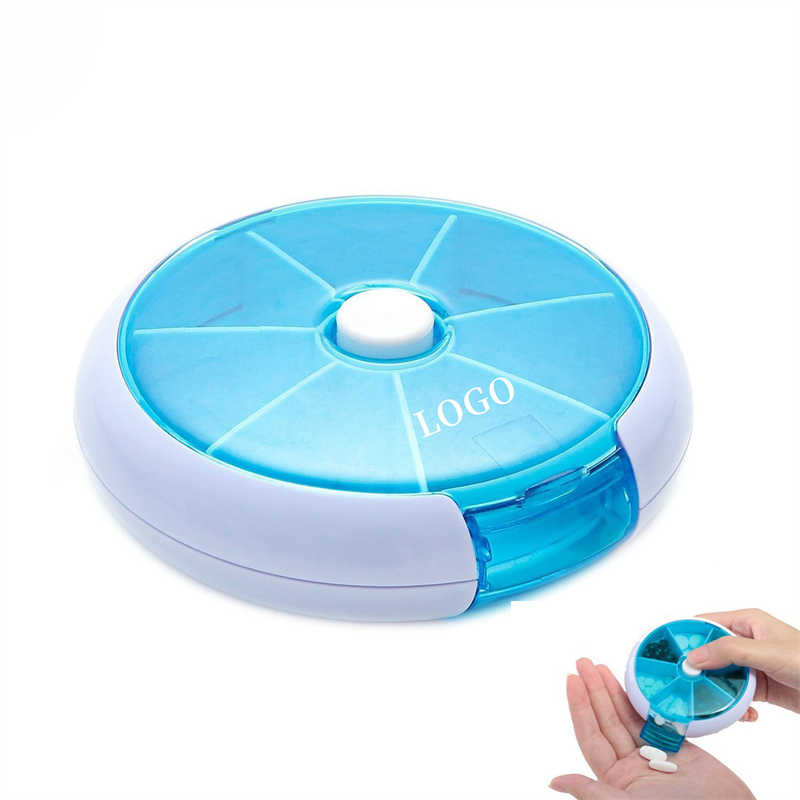 Round 7-Day Rotate Travel Medicine Pill Box 1