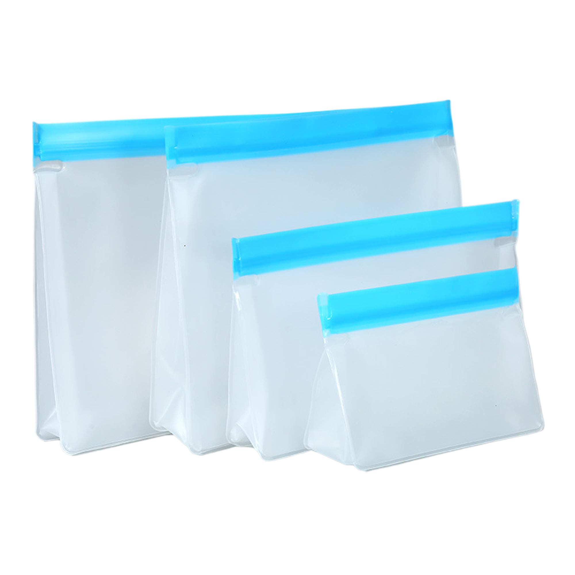 MOQ100 Medium PEVA Food Storage Bags Pack 3