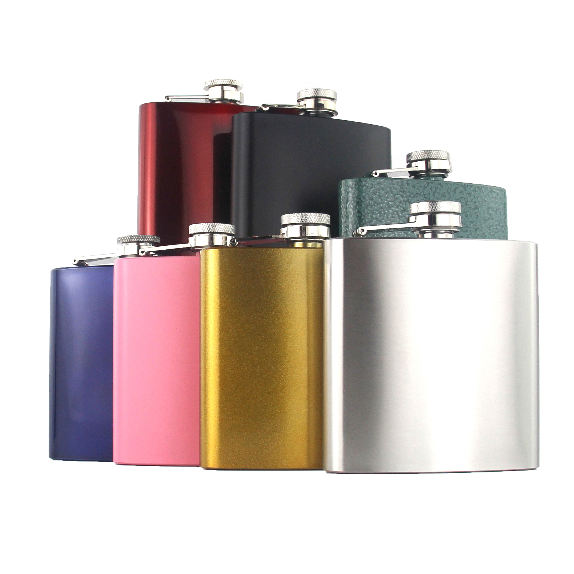 6OZ Portable Outdoor Stainless Steel Shiny Hip Flask 5