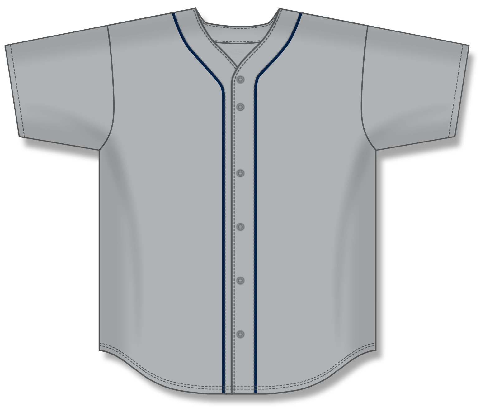 Full Button Baseball Jerseys BA5500-DET-G01 12