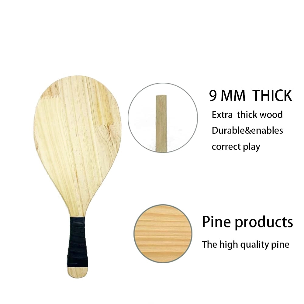 Wooden Racquetball Rackets Beach Pickleball Paddle 4