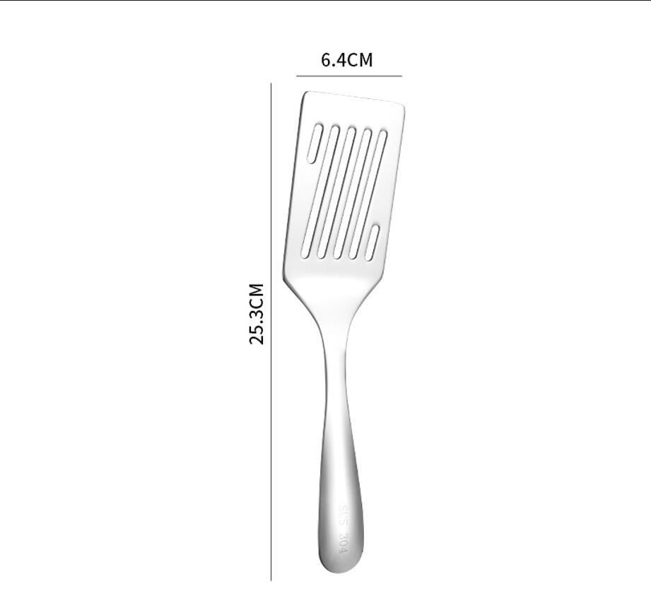 Multi-purpose 304 Stainless Steel Slotted Spatula 3