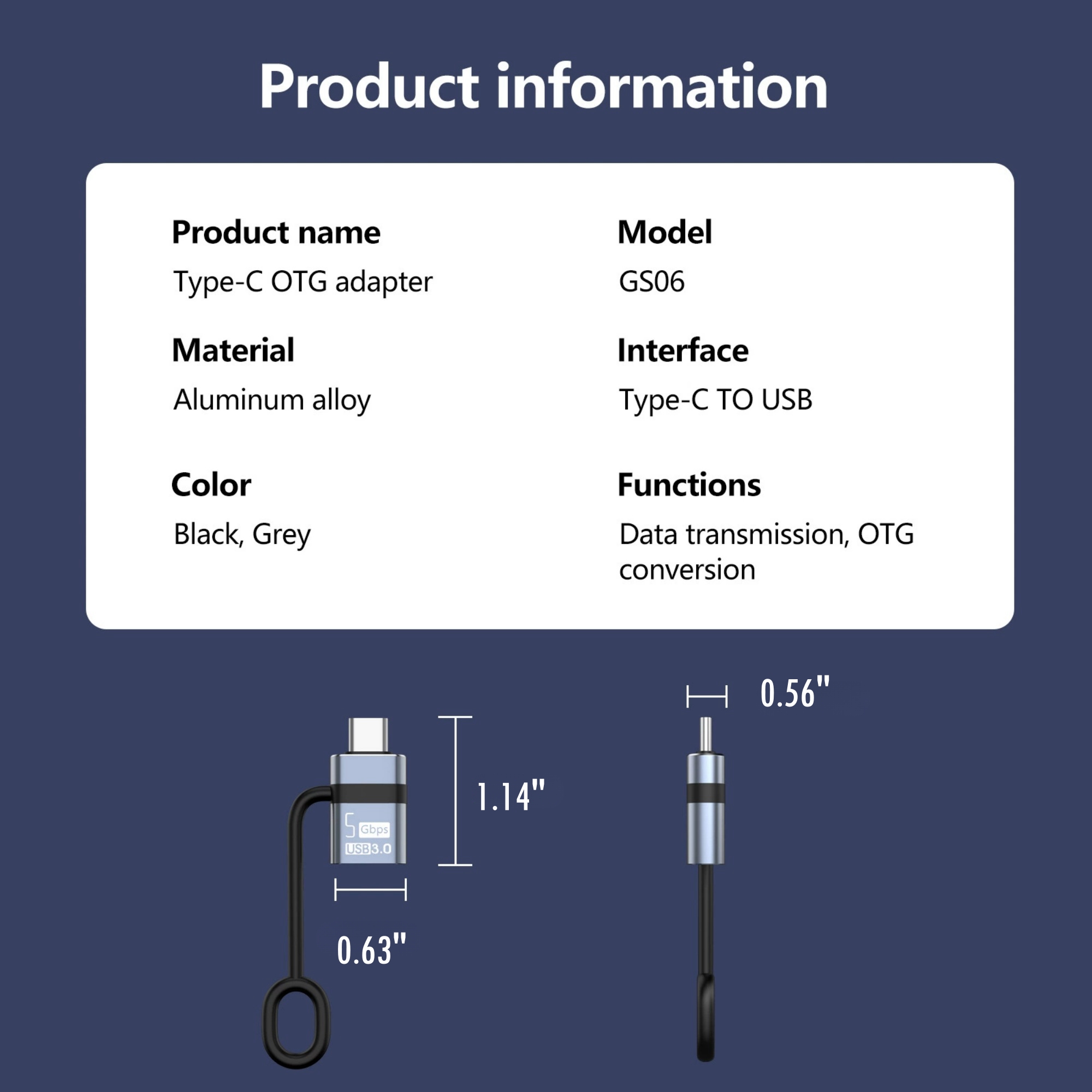 USB Type-C To USB 3 Adapter 4