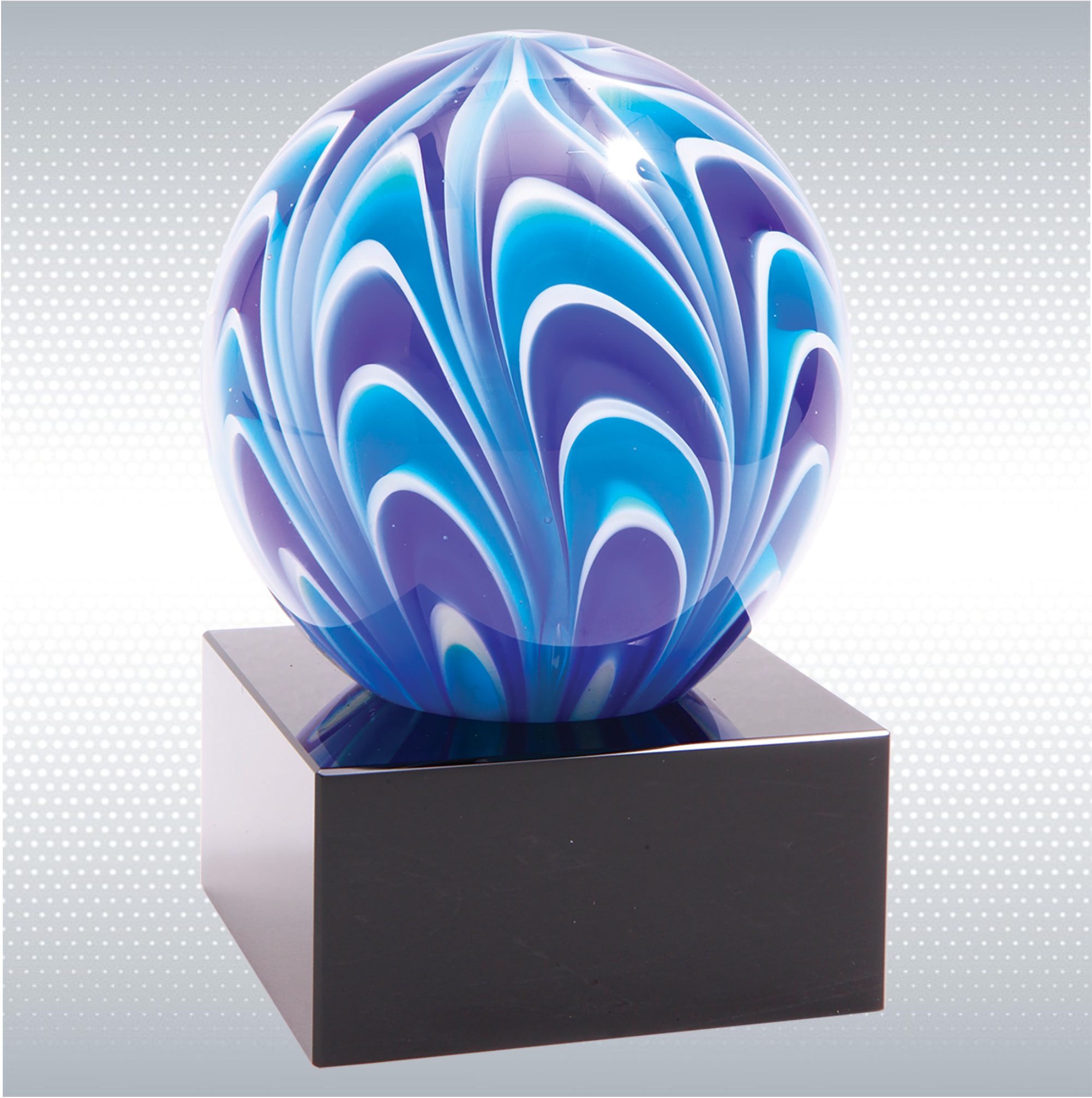 5" Two-Tone Blue & White Sphere 5