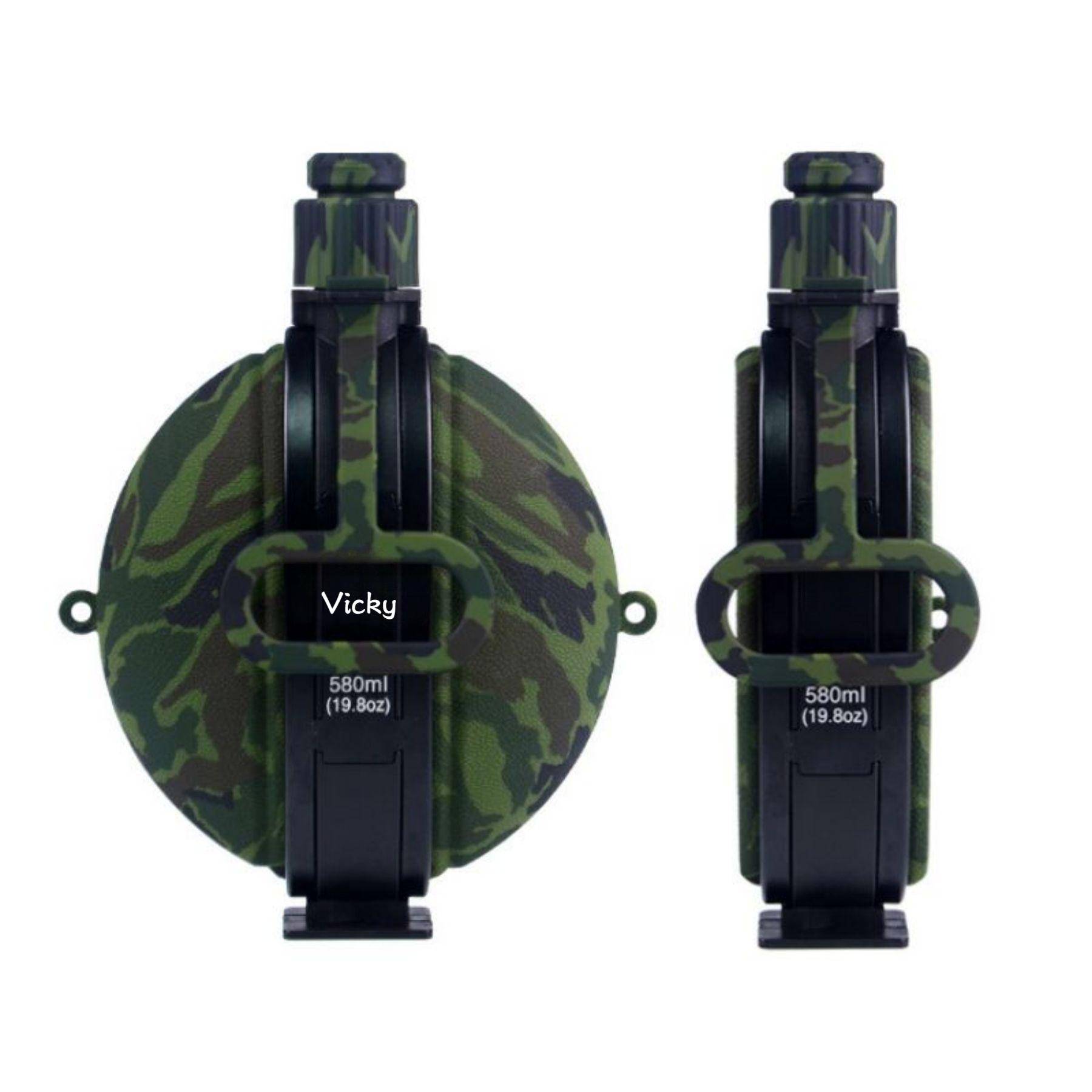 Silicone Portable Foldable Water Bottle With Compass 5