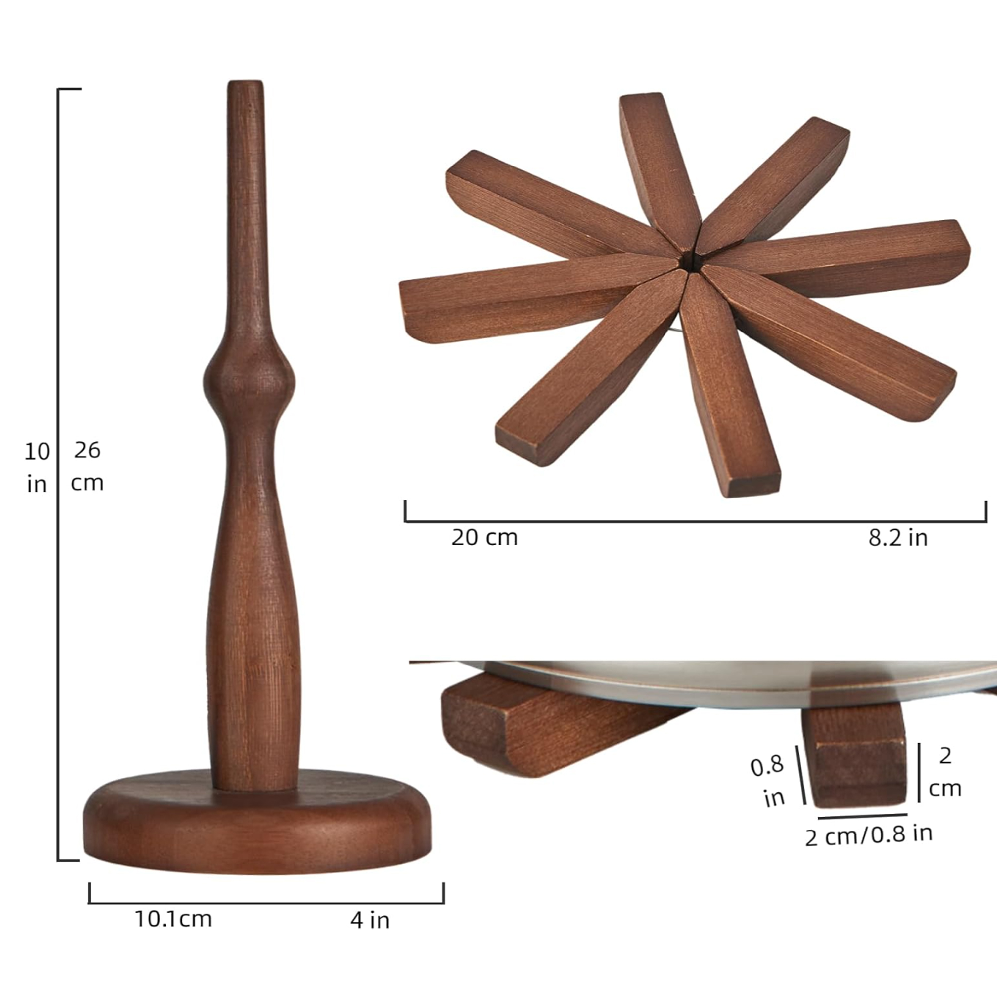 Natural Wooden Trivet Tree Hot Pads 2