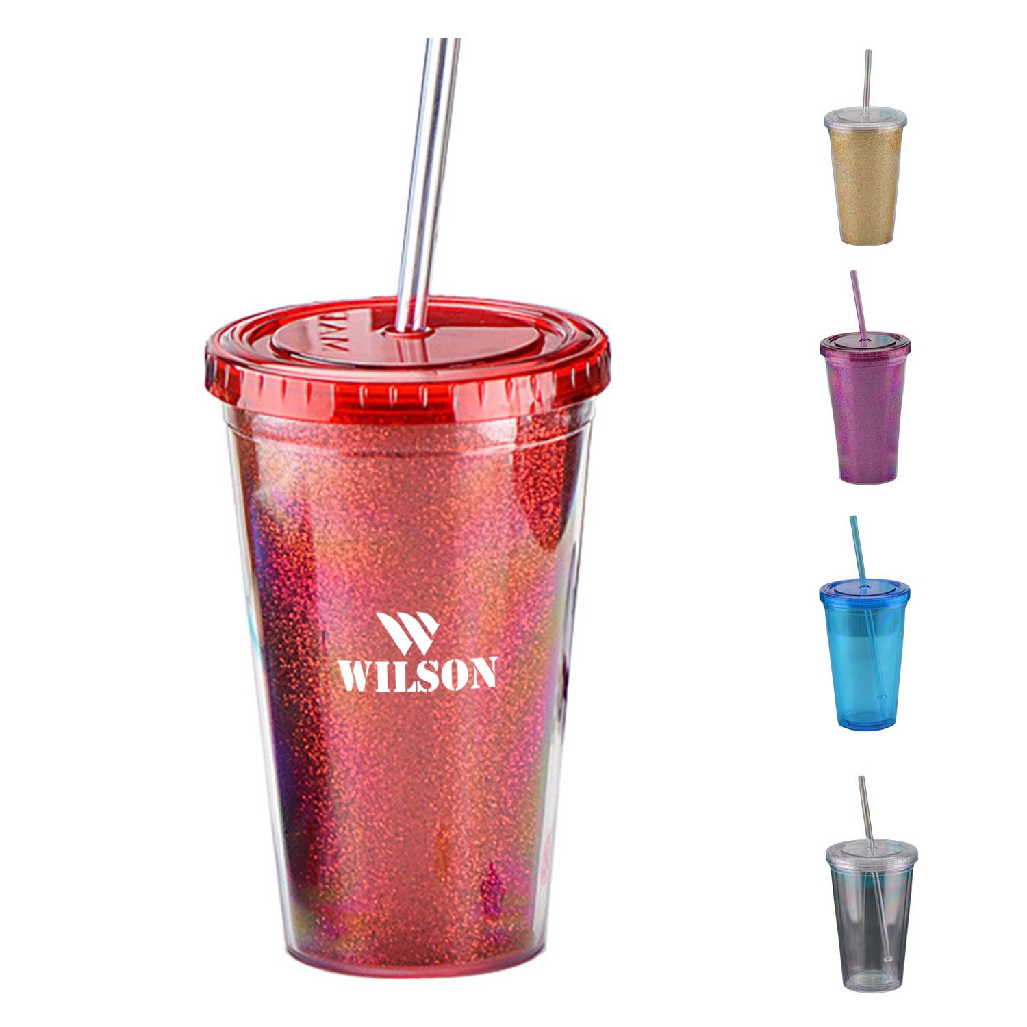 17 Oz Double Wall Plastic Cup w/ Lid 3