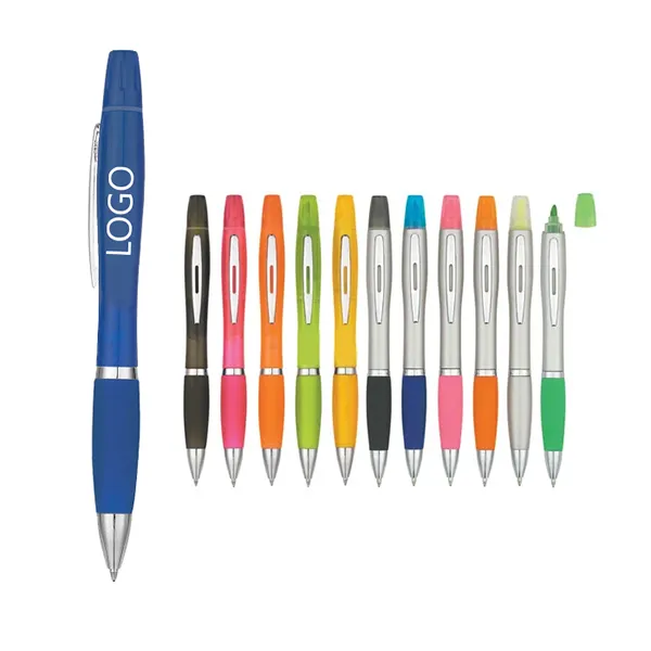 Twin-Write Pen Highlighter With Antimicrobial Additive 1