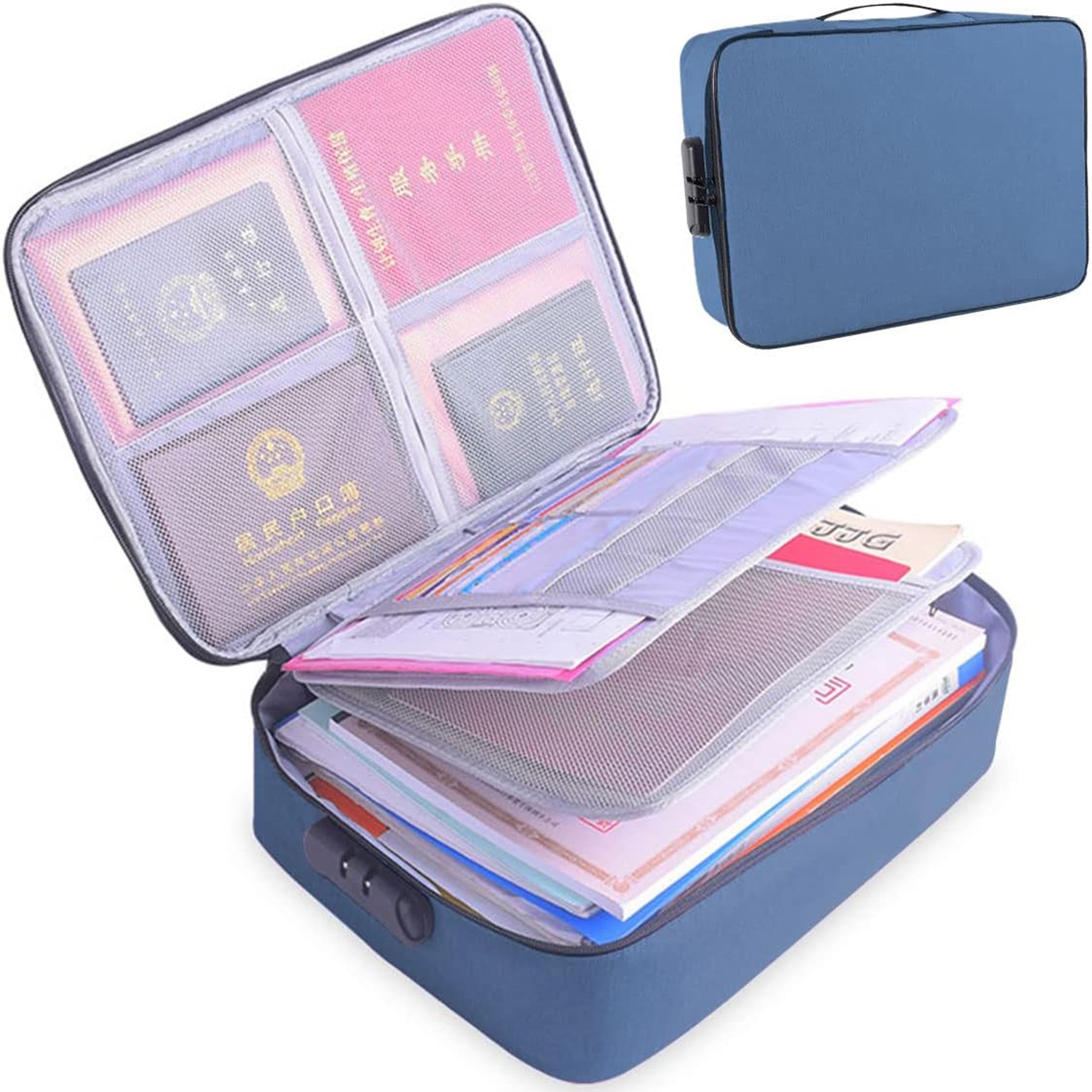 Multi-Layer Storage Pouch Credential Document Organizer Bag 2
