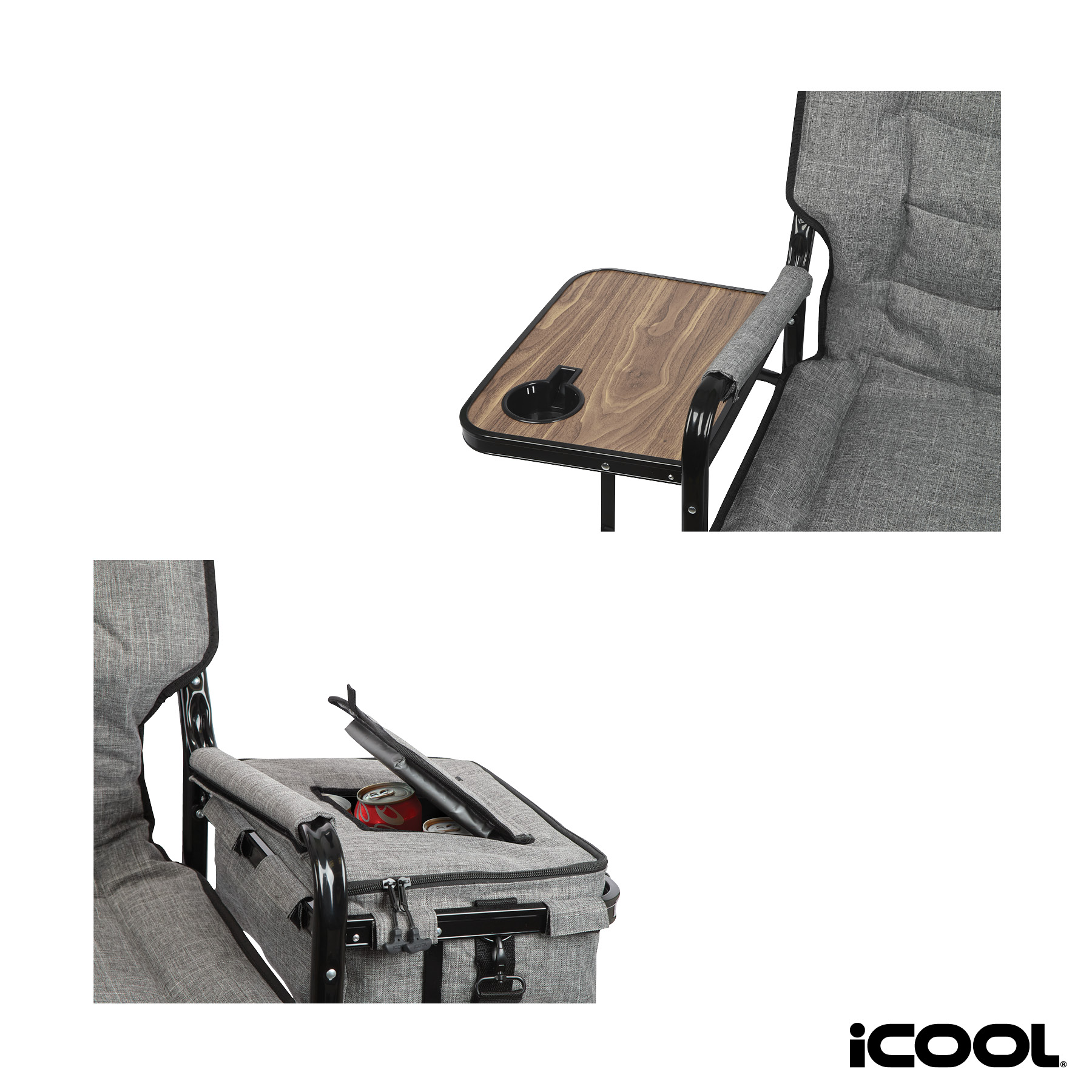 iCOOL Twin Peaks Deluxe Camping Chair With 18-Can Cooler 11