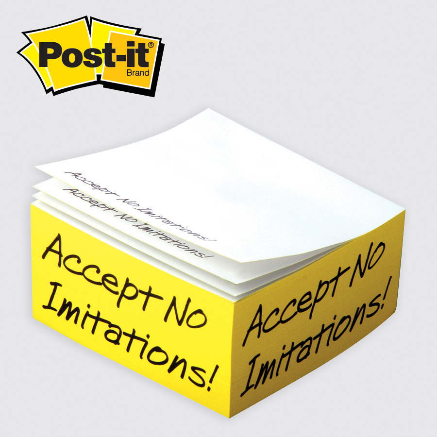 Post-it® Custom Printed Notes Half-Cube - 4" x 4" x 2" 1