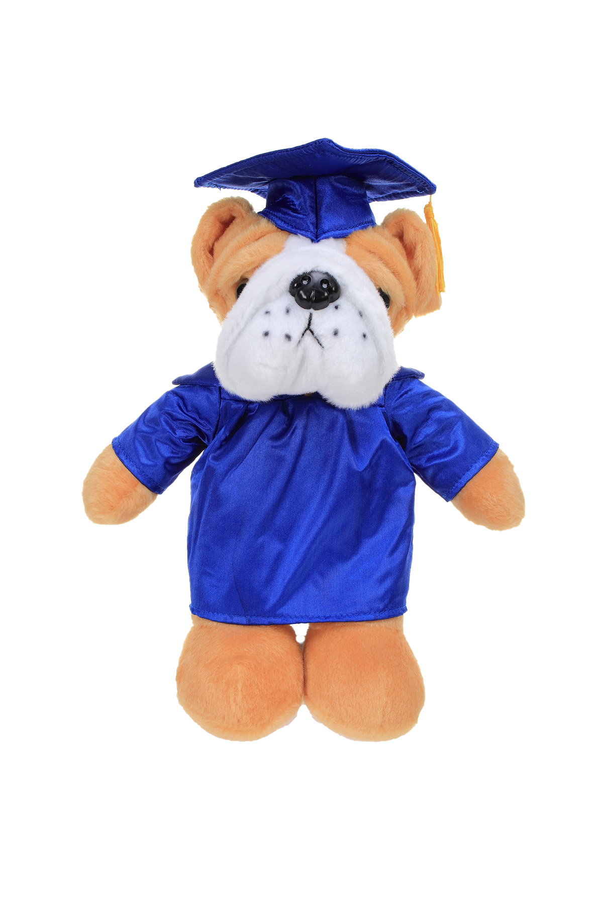 Soft Plush Bulldog in Graduation Cap & Gown Stuffed Animal 4