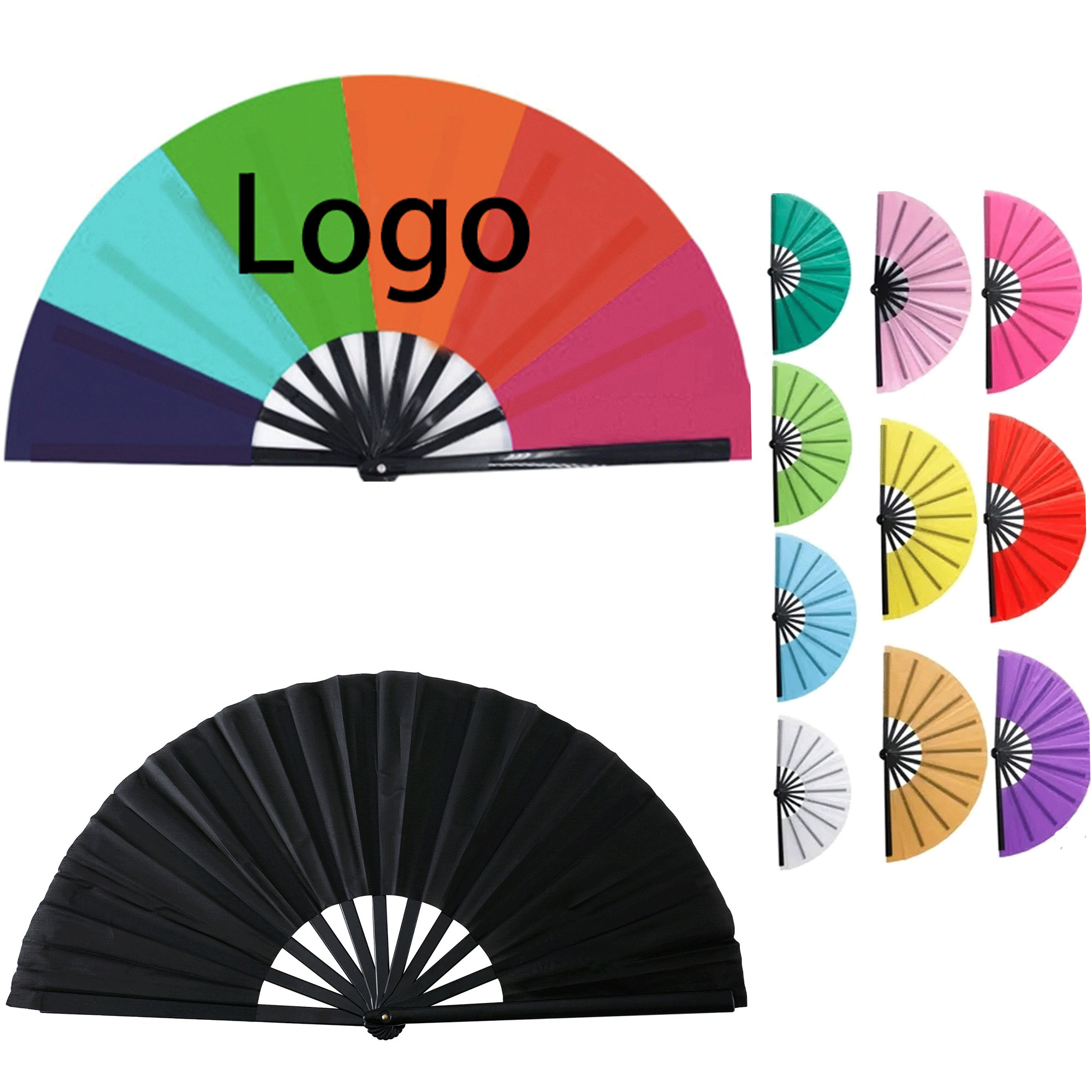 Thickened Plastic-Encrypted TaffetaBoned Kung Fu Fan 5