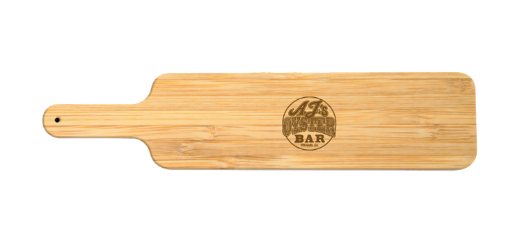 20" Rectangle Paddle Bamboo Cutting Board 2