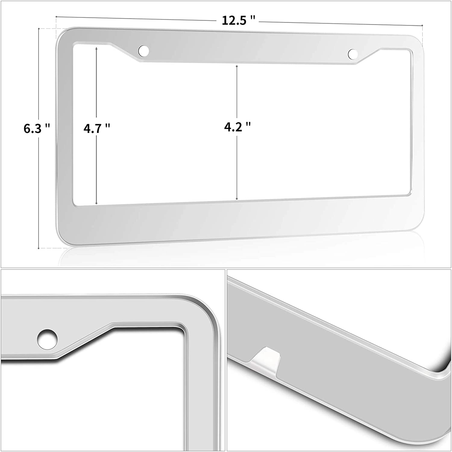 Metal Car Plate License Frame Cover 2