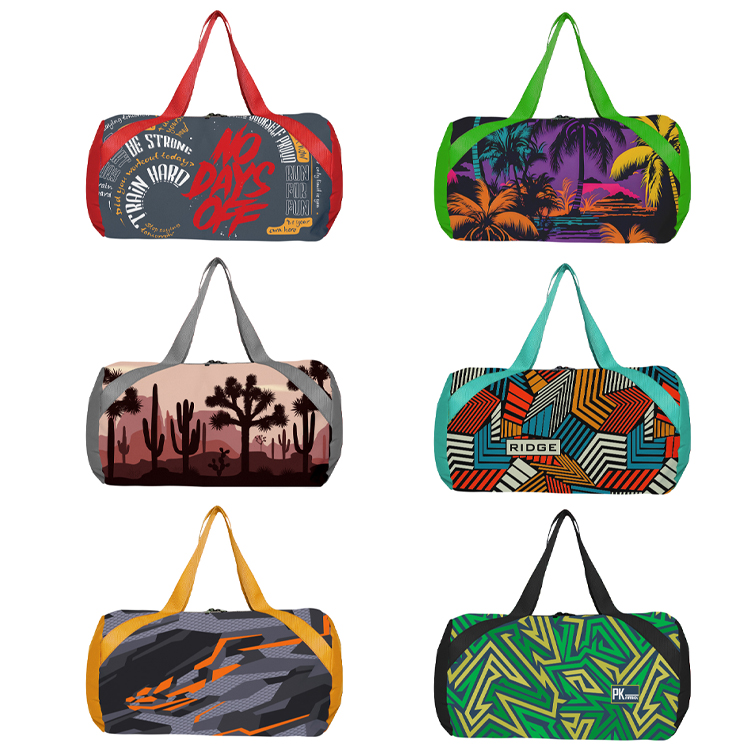 Round Duffel Bag- Full Color-Sewn in the USA 4