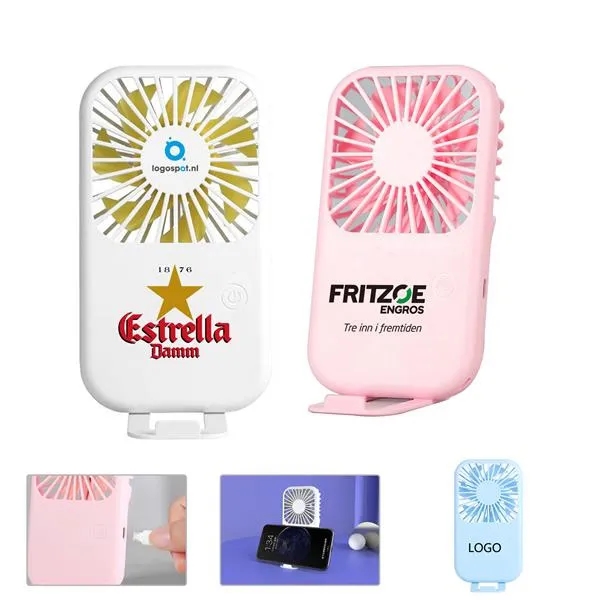 USB Rechargeable Handheld/Table Power Fan 2