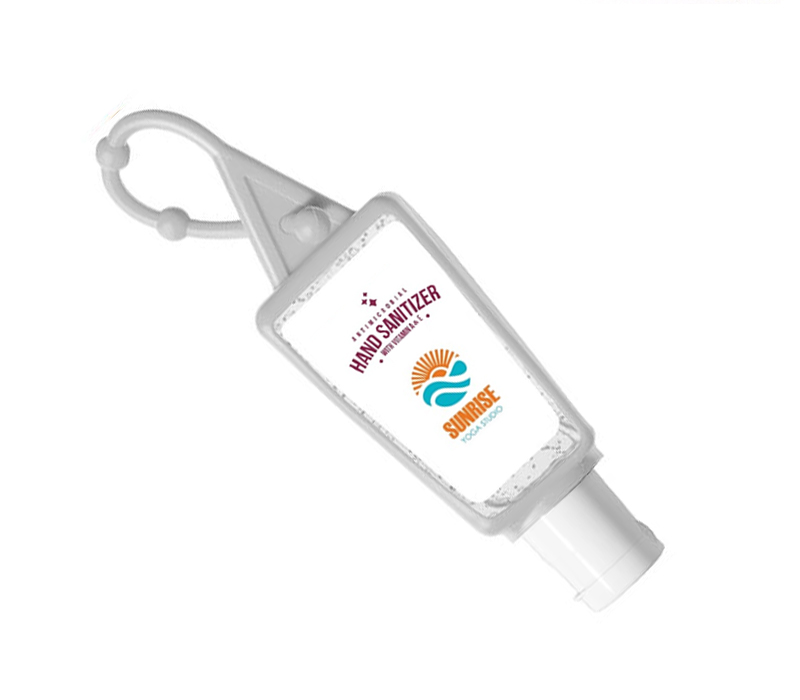 Hand Sanitizer Gel with Silicone Holder, 1 oz. - Printed 5