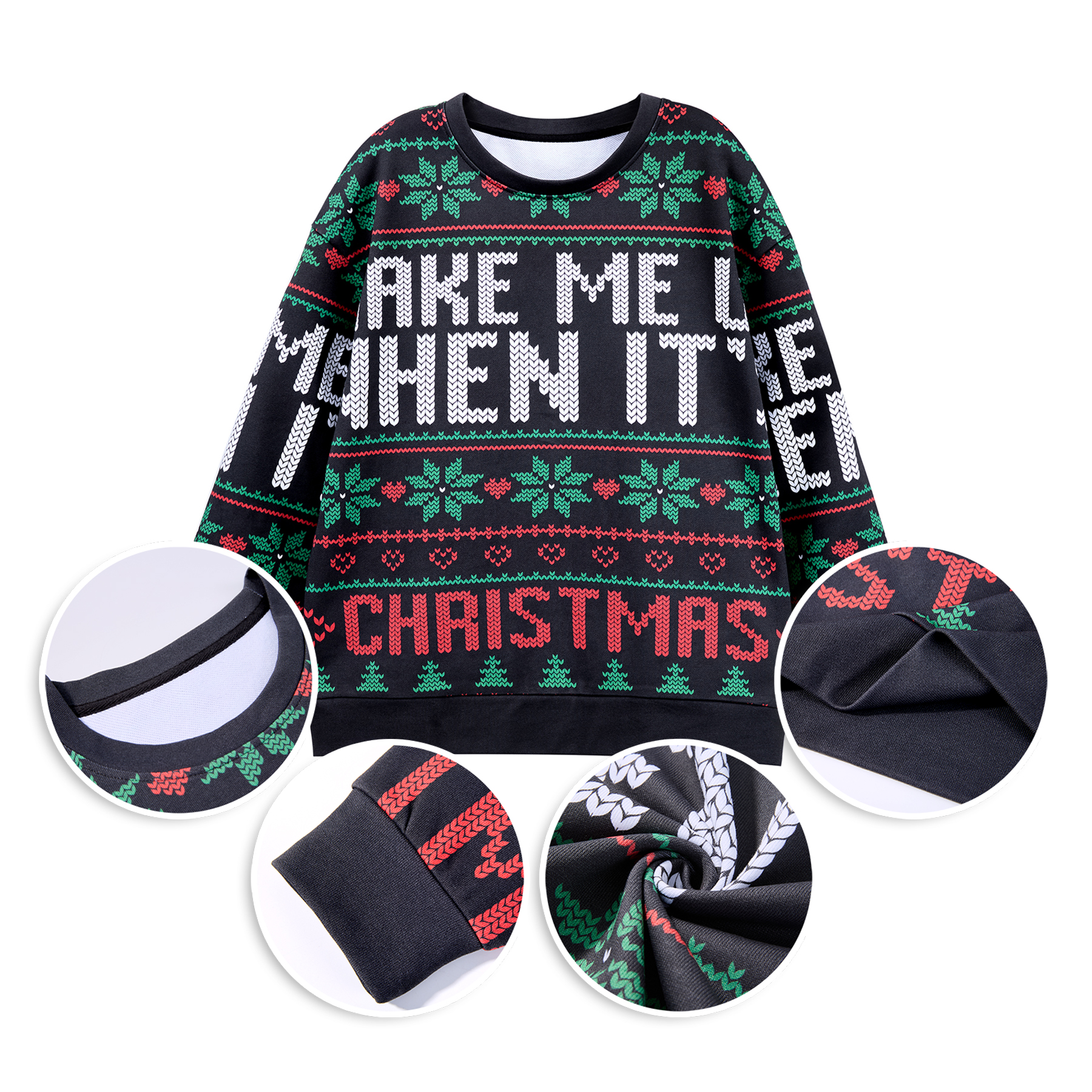 8oz Unisex Full Color Digital Print Crewneck Sweatshirt 5